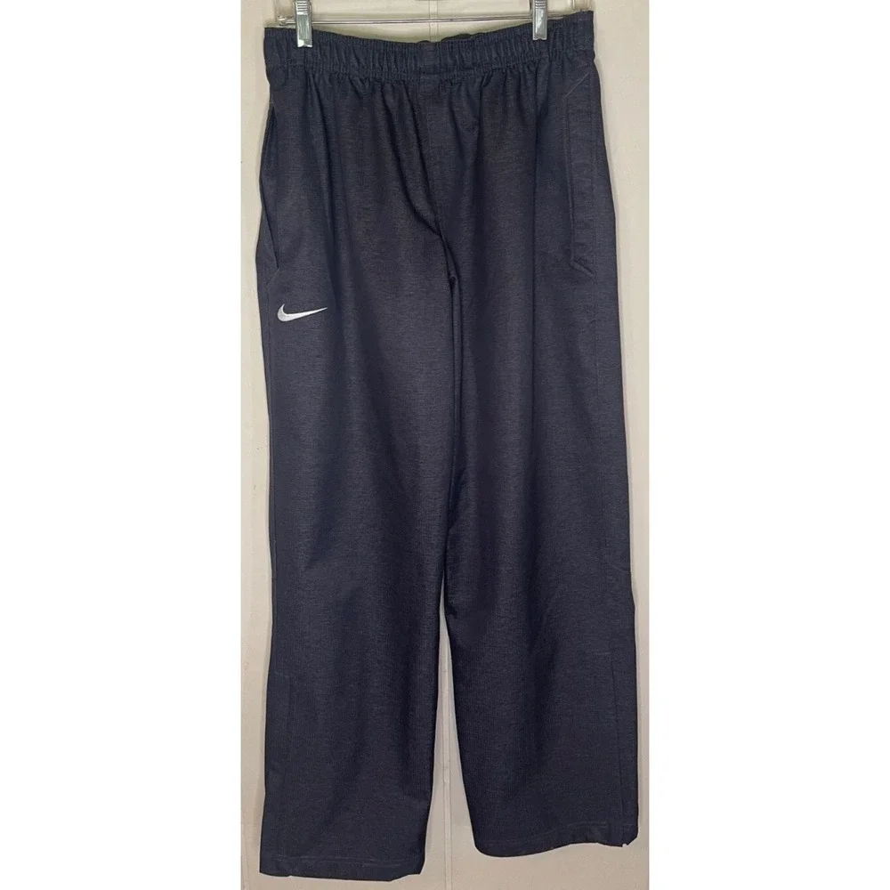 Nike Gold Storm Fit Pants Men's Sz Large Blue-Grey Pull up Zip Leg